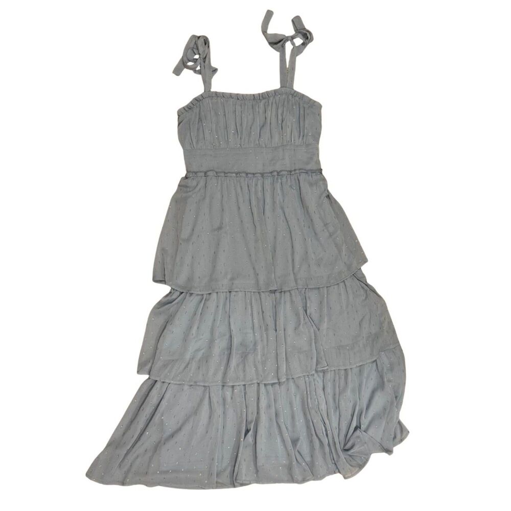 Altar'd State Tiered Maxi Dress - Blue, XL